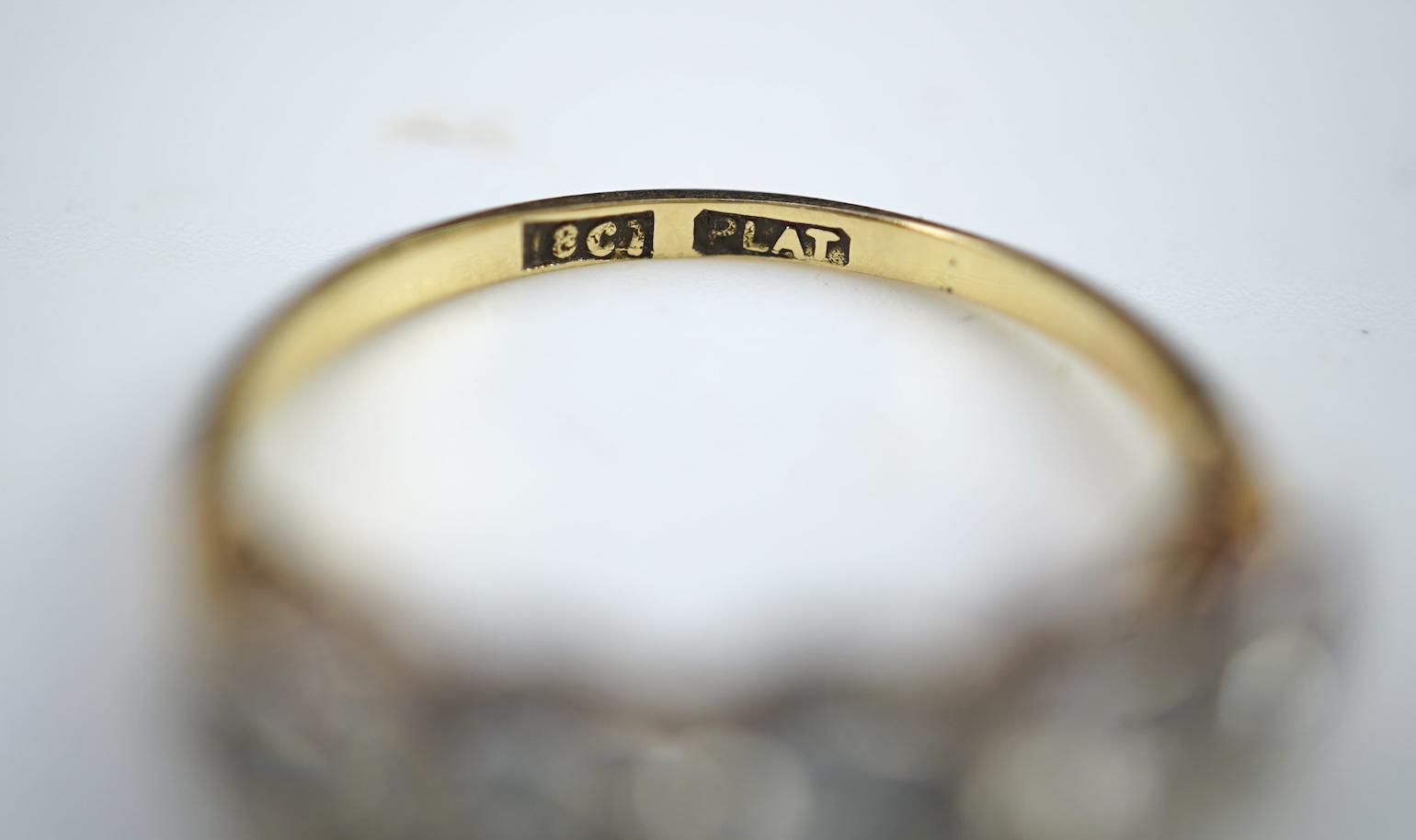 A diamond five-stone ring, early 20th century